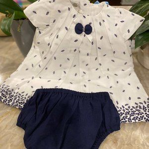 Marlu Pret a Porter Navy and White 2 piece Size 12-18 month